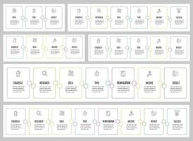 infographie pour concept d'entreprise avec des icônes et des options ou des étapes. vecteur