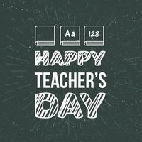 bannière de célébration de la journée des enseignants heureux vecteur