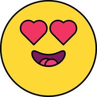 amour, illustration emoji romantique vecteur