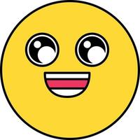 illustration vectorielle de large sourire emoji vecteur
