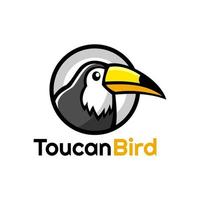 inspiration de conception de logo d'oiseau toucan vecteur