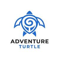 inspiration de conception de logo de tortue abstraite vecteur