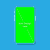 cadre de téléphone portable, maquette de smartphone avec un design de style minimaliste, moderne et simple en vecteur eps10