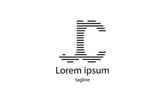 création de logo de typhographie simple vecteur lettre initiale jc