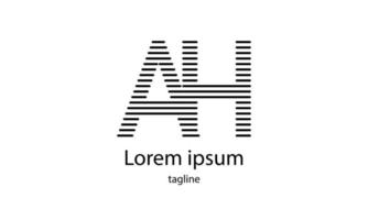 création de logo de typographie simple vecteur lettre initiale ah