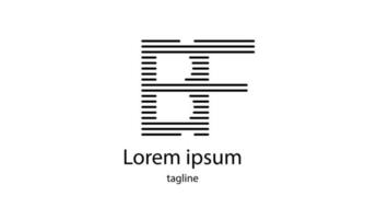 création de logo de typographie simple lettre initiale de vecteur bf