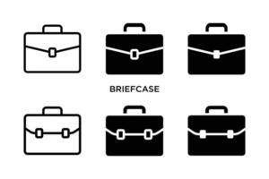 modèle de conception de vecteur de jeu d'icônes de porte-documents