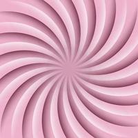 spirale d'hypnose rotative rose et blanche douce. tourbillon abstrait. illusion d'optique. illustration vectorielle psychédélique hypnotique. rayons lumineux concentriques. vecteur