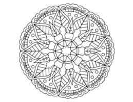 mandala art design noir et blanc, royal, ancien vecteur