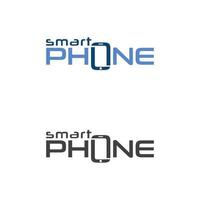 vecteur gratuit de modèle de mot-symbole de logo de téléphone intelligent