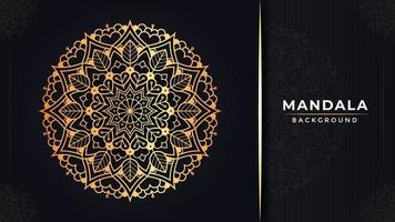 design de fond de mandala de luxe avec décoration de style islamique arabe de couleur dorée. vecteur