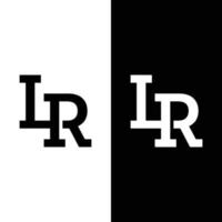 lr lr rl lettre monogramme modèle de conception de logo initial. vecteur