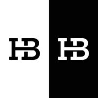 hb hb bh lettre monogramme modèle de conception de logo initial. convient aux vêtements de magasin d'entreprise d'entreprise de financement de construction de fitness de sport en général dans la conception de logo de style moderne simple. vecteur