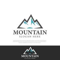 logo de conception d'iceberg moderne le plus haut sommet de montagne, symbole, icône, modèle d'illustration de montagne vecteur