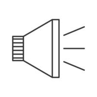 icône linéaire de mégaphone. illustration de la ligne mince. annonce. mégaphone. symbole de contour. dessin de contour isolé de vecteur