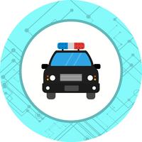 Police Icon Car Design vecteur