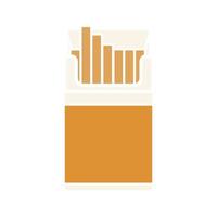 icône de couleur de glyphe de paquet de cigarettes ouvert. symbole de silhouette sur fond blanc sans contour. espace négatif. illustration vectorielle