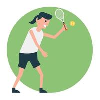 notions de joueur de tennis vecteur