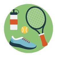 concepts d'équipement de tennis vecteur