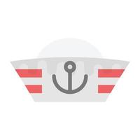 casquette de capitaine de yacht vecteur