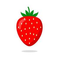illustration de fraises. concept alimentaire vecteur isolé