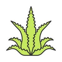 icône de couleur d'aloe vera. charnue succulente. plante exotique du désert. illustration vectorielle isolée vecteur