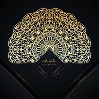 conception de fond arabesque mandala de luxe en forme géométrique pour les cartes d'invitation. vecteur