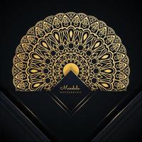 fond de mandala de luxe avec motif arabesque dans le style islamique oriental pour les cartes d'invitation vecteur
