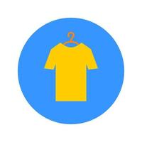 icône de cercle de t-shirt plat vecteur