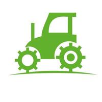 conception de vecteur de tracteur. conception d'illustration de tracteur. logo ou icône du tracteur.