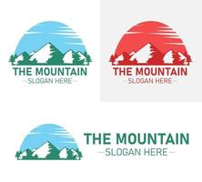 illustration vectorielle conception du logo de la montagne