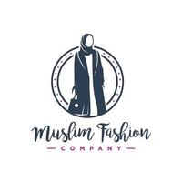 création de logo de mode hijab vecteur