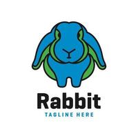 logo moderne animal lapin vecteur