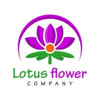 création de logo de fleur de lotus vecteur