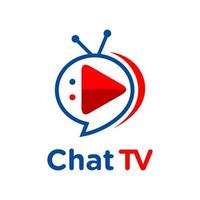 logo chat tv vecteur