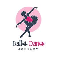 création de logo de personnes dansant le ballet vecteur