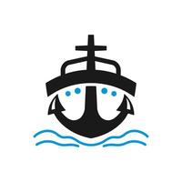 logo de transport maritime vecteur