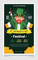 affiche de lutin de la saint patrick vecteur