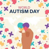 fond de la journée mondiale de l'autisme vecteur