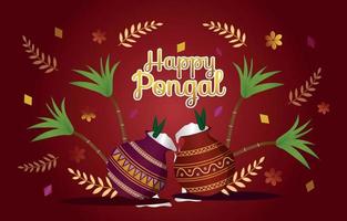 fond pongal heureux vecteur