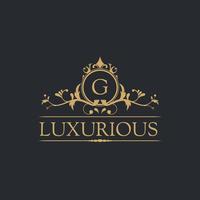 modèle de logo de luxe en vecteur pour restaurant, redevance, boutique, café, hôtel, héraldique, bijoux, mode et autres illustrations vectorielles