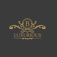 modèle de logo de luxe en vecteur pour restaurant, redevance, boutique, café, hôtel, héraldique, bijoux, mode et autres illustrations vectorielles