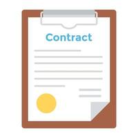 concepts de page de contrat vecteur