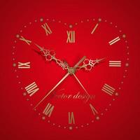 maquette de cadran d'horloge. aiguilles des heures, des minutes et des secondes avec une échelle de temps pour les montres à chiffres romains vintage. modèle isolé de vecteur 3D.
