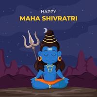 joyeux maha shivratri vecteur