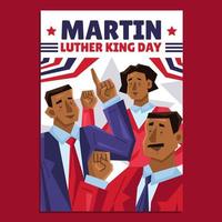 modèle d'affiche du jour de martin luther king vecteur