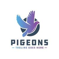 création de logo vectoriel pigeon