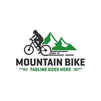 logo de sport de vélo de montagne vecteur