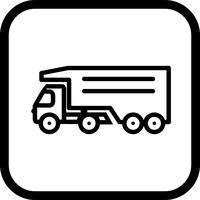 Conception d&#39;icône de camion benne vecteur