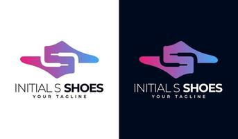 création de logo de chaussures initiales vecteur